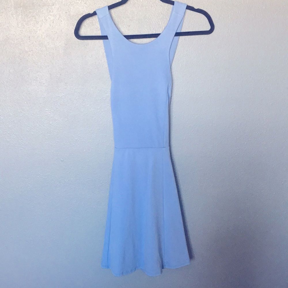 Material Girl • Light Blue Sage MIDI Racerback Dress Size Large
